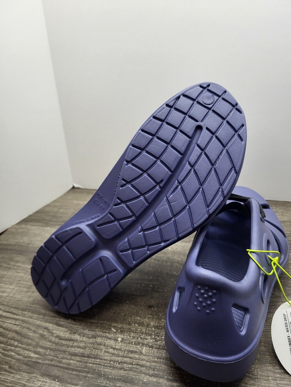 Oofos OOcandoo Recovery Shoe Water Drop Blue Mens 9 Womens 11 Adjusable New - Picture 7 of 8